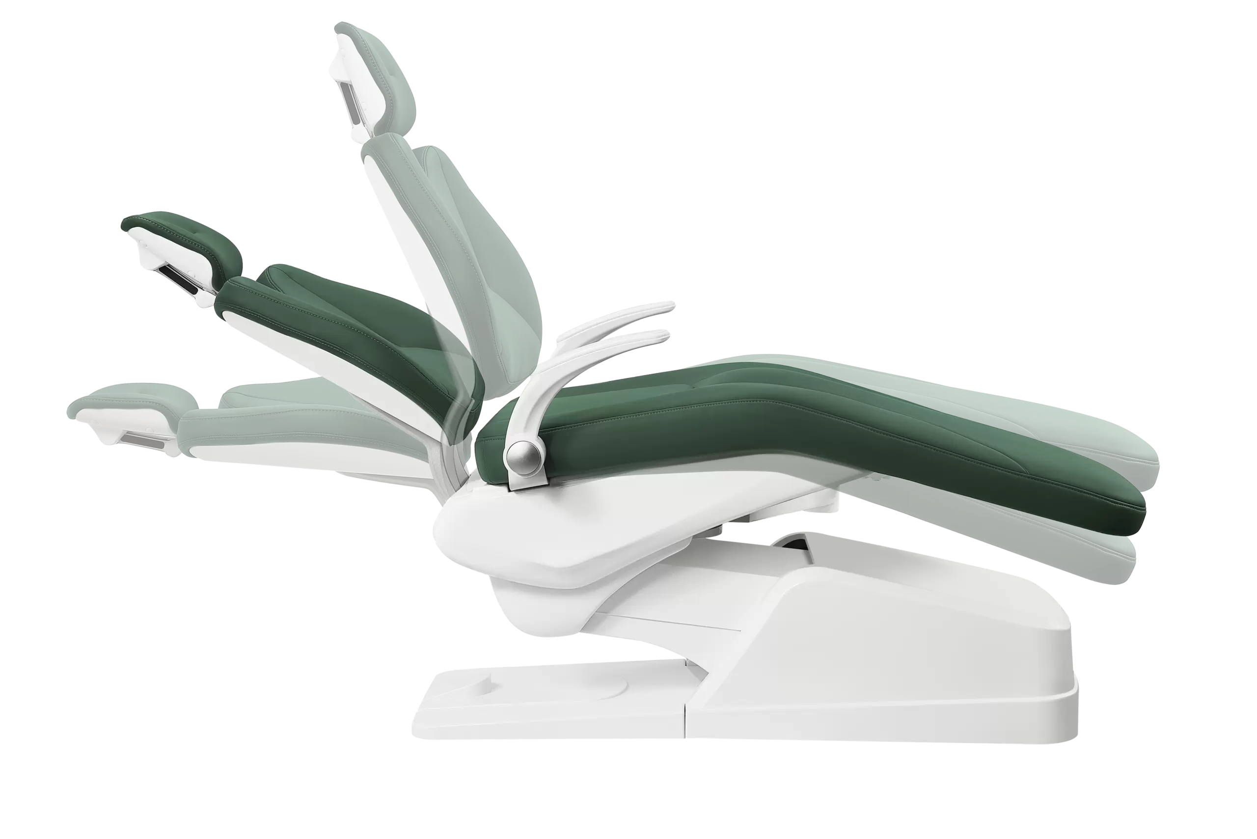 Dental chair linkage frame movement